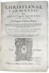 MEDINA, MIGUEL DE. Christianae Paraenesis sive de recta in Deum fide libri septem.  1564